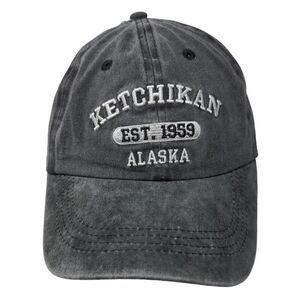 Ketchikan Alaska Est. 1959 Slideback Hat Gray One Size Embroidered